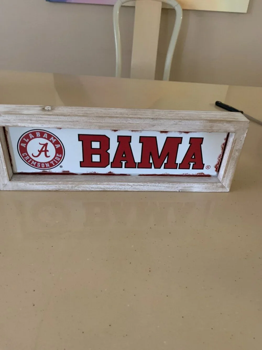 ALABAMA TABLETOP SIGN  WOOD/METAL  NWT